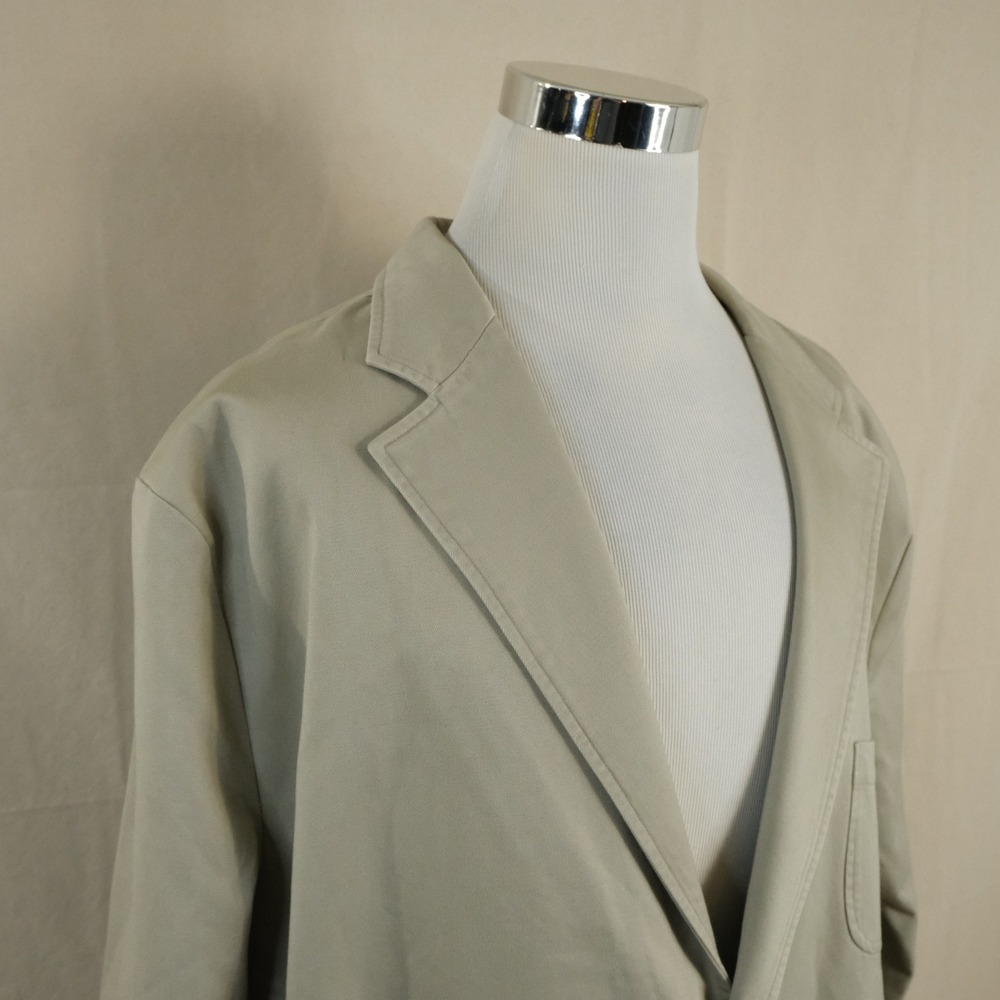 Alexander Lloyd 56R Sport Coat Cotton Khaki Solid Three Button Vented Casual